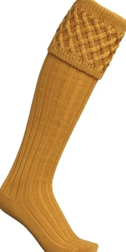 Laksen Windsor Shooting Socks metsästyssukat, tummankeltainen