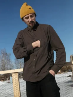 Lemmelkaffe Flannel Shirt Överboda Dark Brown