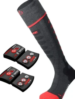 Lenz Set of Heat sock 5.1 + Lithium RCB 1200 lämpösukat + 2 akkua, musta/punainen