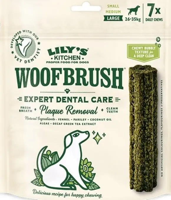 Lily's Kitchen Woofbrush Dental Care Large Multipack hammashoitoherkku, 7 x 47 g