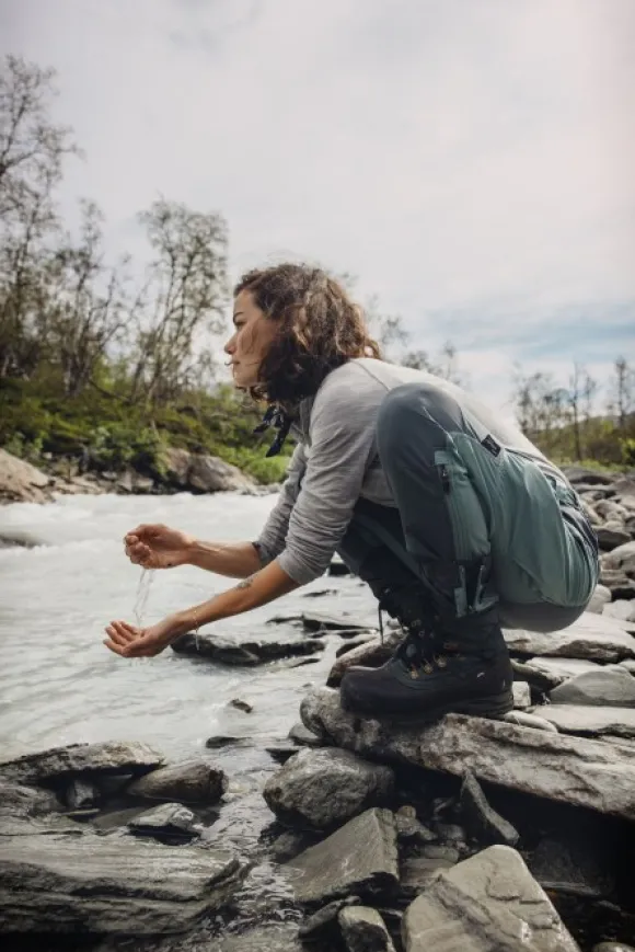 Lundhags Makke Pant naisten vaellushousut, Jade/Dark Agave
