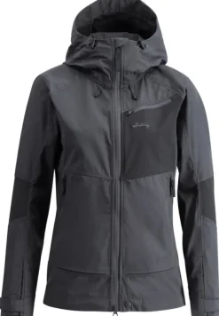 Lundhags Tived Stretch Hybrid Jacket naisten takki, Granite/Charcoal