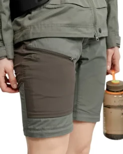 Lundhags Tived Zip-off Pant naisten katkolahjehousut, Aloe Green/Forest Green