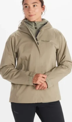 Marmot PreCip Eco Pro Jacket naisten ulkoilutakki, vihreäharmaa
