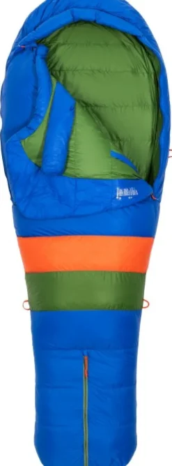 Marmot Sawtooth Lonf extraleveä untuvamakuupussi Dark Azure/Foliage Unisex