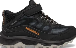 Merrell Junior Moab Speed Mid A/C Waterproof lasten ulkoilukengät, musta