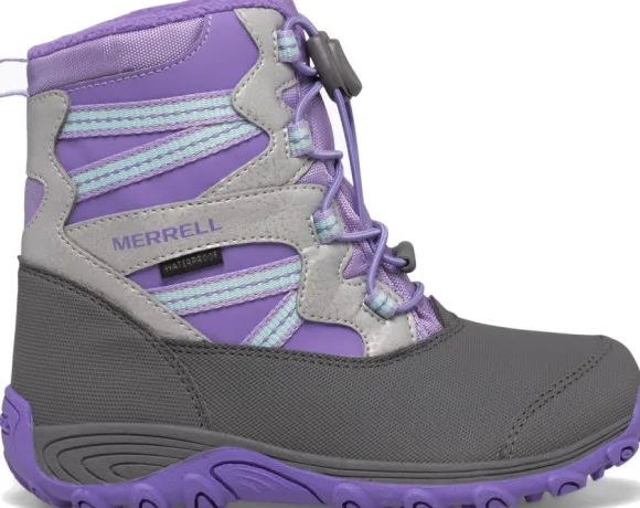 Merrell Kids Outback Snow Boot lasten talvikenkä, violetti/hopea