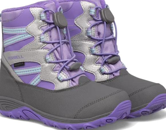 Merrell Kids Outback Snow Boot lasten talvikenkä, violetti/hopea