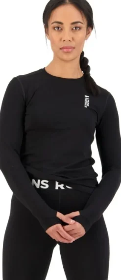 Mons Royale Cascade Merino Flex 200 naisten kerrastopaita, musta