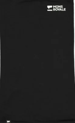 Mons Royale Unisex Double Up Neckwarmer merinotuubihuivi, musta