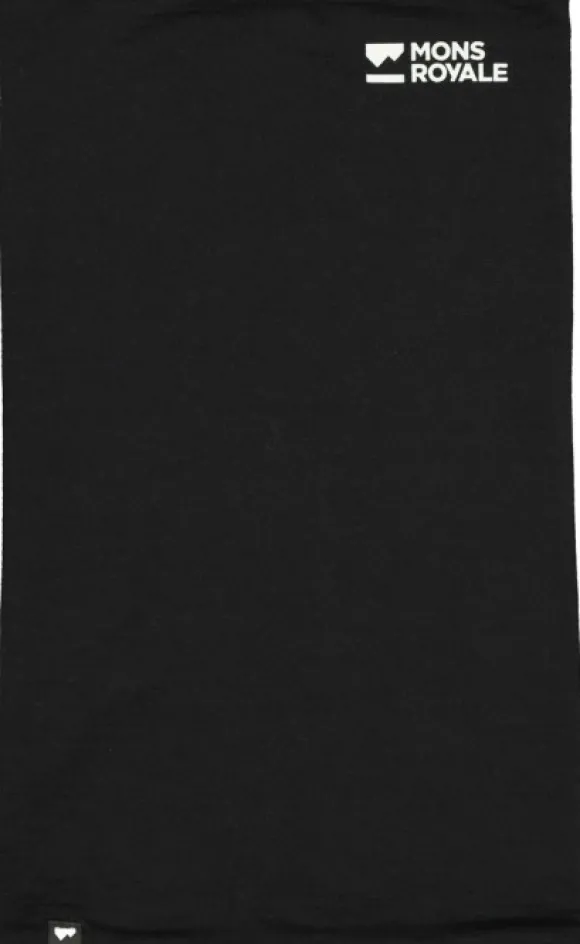 Mons Royale Unisex Double Up Neckwarmer merinotuubihuivi, musta