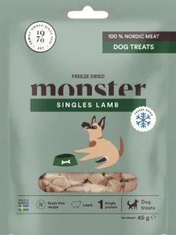 Monster Dog Treats Freeze Dried Lamb pakastekuivattuja makupaloja lammas 45 g