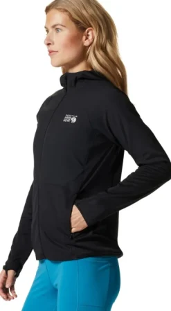 Mountain Hardwear Stratus Range Full Zip naisten fleecehuppari, musta
