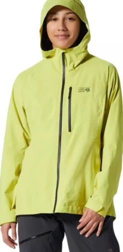 Mountain Hardwear Stretch Ozonic naisten ulkoilutakki, vaaleankeltainen