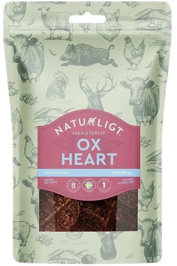 Naturligt Farm & Forest Ox Hearts makupalat, 120g