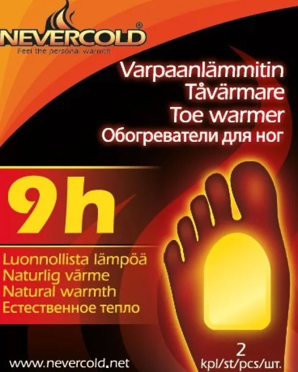 Nevercold-varpaanlämmitin, 10 x 2 kpl