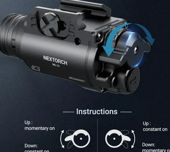 Nextorch WL13 1300 lm Ultra-Bright Tactical Light asevalo