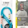 Nite Ize S-Biner SlideLock Aluminum karabiinihaka, koko 4, sininen