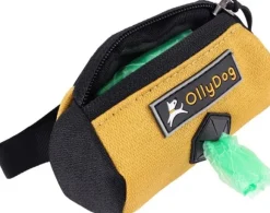 OllyDog Scoop Pick Up Bag pidike koirankakkapusseille, musta/keltainen