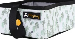 OllyDog Crumple Travel Bowl taitettava matkakulho, Tree Hugger Print