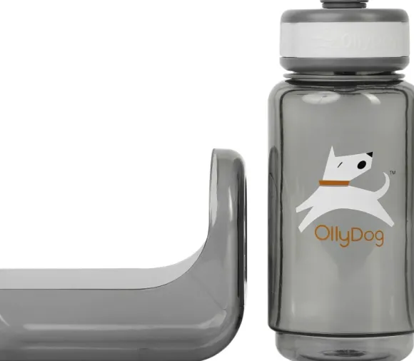 Ollydog OllyBottle koiran matkajuomapullo, harmaa, 600 ml