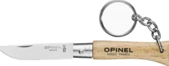Opinel Classic Keyring No4 Stainless Steel Beechwood taittoveitsi avaimenperällä, 5 cm