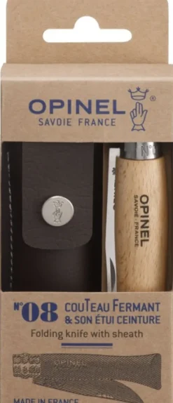 Opinel Classic Stainless Steel No8 + Sheath Beechwood 8,5 cm