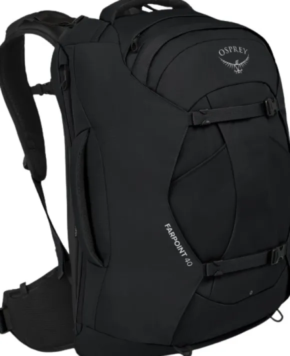 Osprey Farpoint 40 matkailurinkka, musta