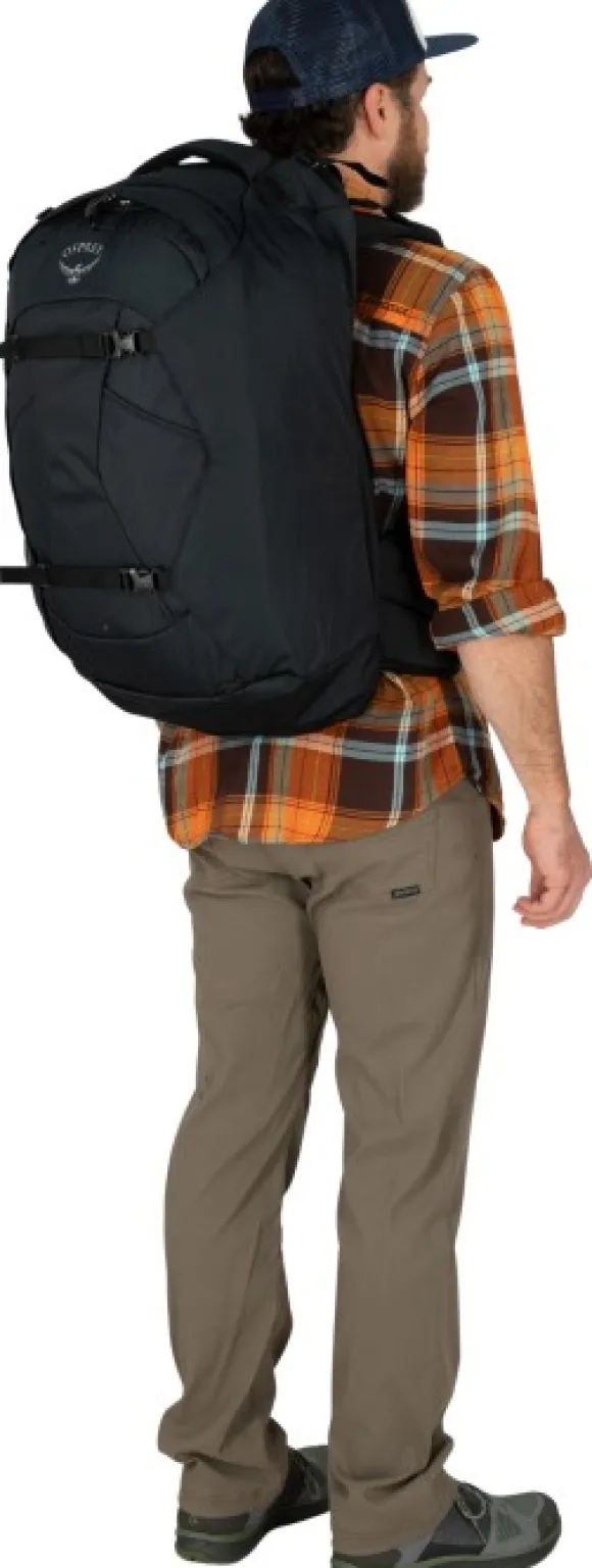 Osprey Farpoint 40 matkailurinkka, musta