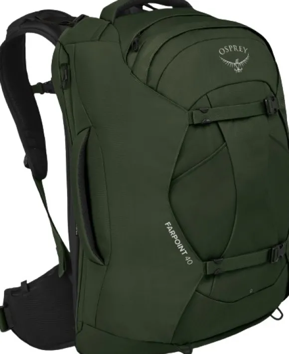 Osprey Farpoint 40 matkailurinkka, vihreä