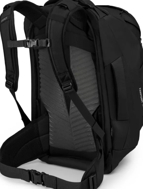 Osprey Farpoint 55 matkailurinkka, musta