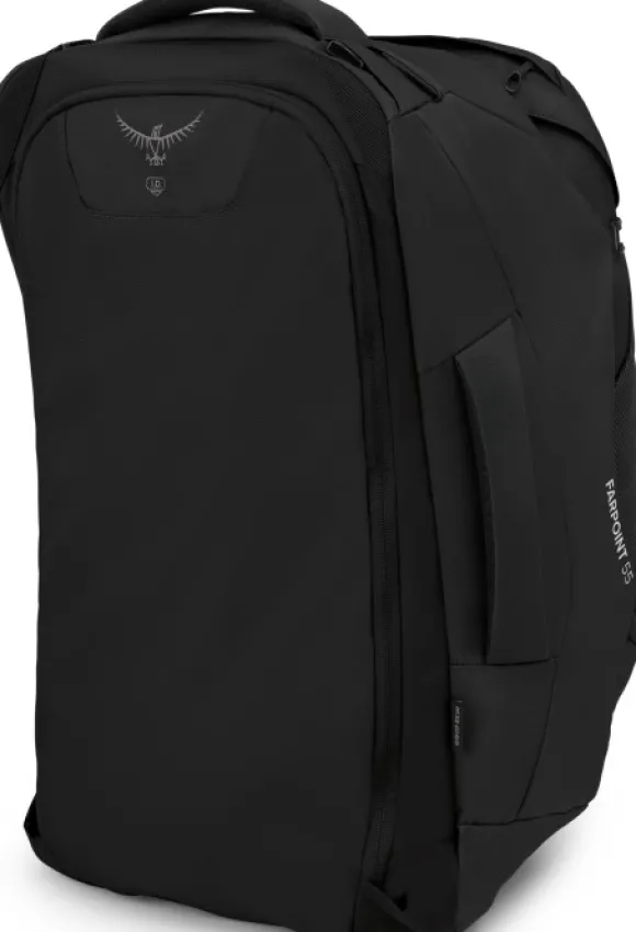Osprey Farpoint 55 matkailurinkka, musta