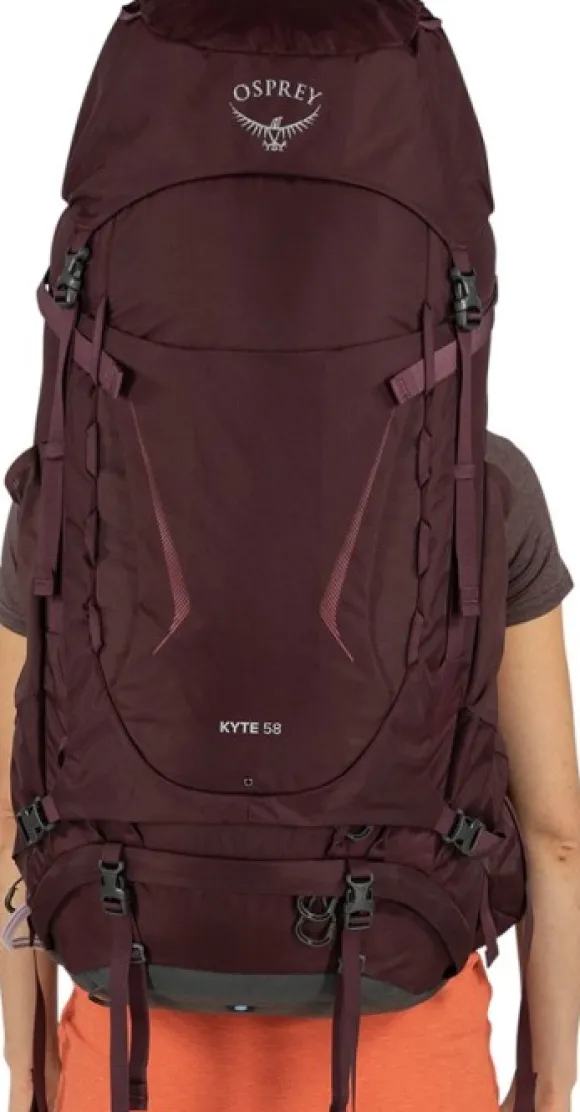 Osprey Kyte 58 naisten rinkka, ruskeapunainen