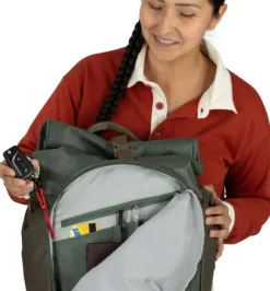 Osprey Transporter Roll Top Pack Raven Black/Black