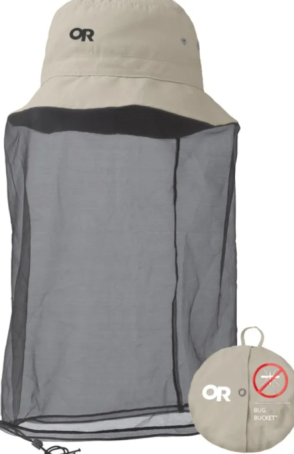 Outdoor Reserach Bug Bucket hattu hyttyssuojalla, Khaki