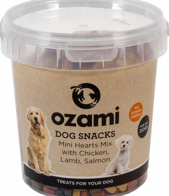 Ozami Dog Snack Mini Hearts Mix Bucket 500 g