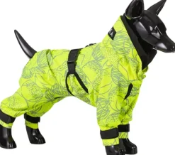 PAIKKA Rain Suit koiran sadehaalari, 25 - 30 cm, neonkeltainen