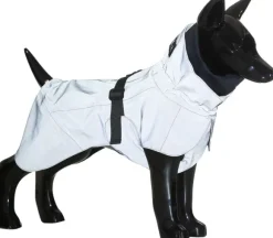 PAIKKA Visibility Raincoat koiran sadetakki, 55-60 cm, harmaa