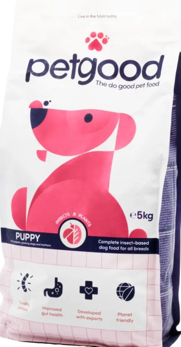 Petgood hyönteispohjainen ruoka kasvaville koirille, 5 kg