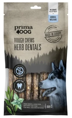 Prima Dog Rough Chews Dental Mint/Sage purutikku, 12 cm