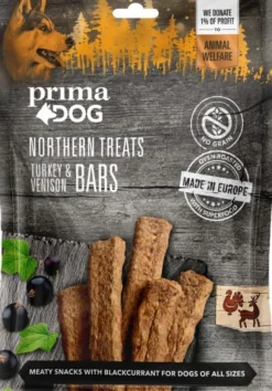 Prima Northern Treats Kalkkuna-peuratanko -koiranherkku 80 G