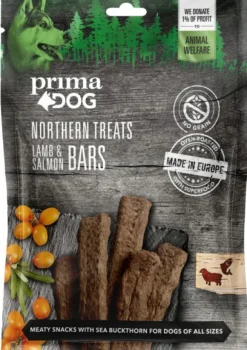 PrimaDog Northern Treats lammas-lohitanko viljaton koiranherkku 80 g