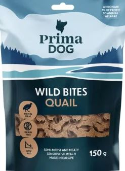 PrimaDog Wild bites Viiriäinen ja Orapihlaja 150G