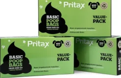 Pritax Poop Bags Value Pack Basic 400 pcs Black