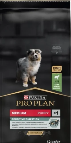 Purina PRO PLAN Medium Puppy SENSITIVE DIGESTION lammas 12kg