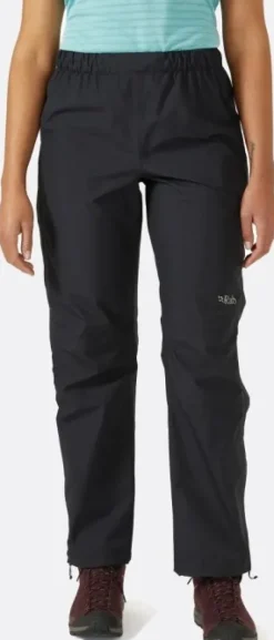 Rab Downpour Eco Full Zip Pants naisten kuorihousut, musta