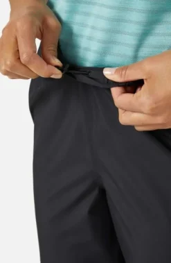 Rab Downpour Eco Full Zip Pants naisten kuorihousut, musta