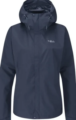 Rab Downpour Eco Jacket naisten ulkoilutakki, tummansininen