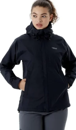 Rab Downpour Eco Jacket naisten ulkoilutakki, musta