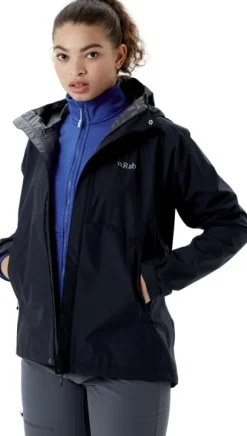 Rab Downpour Eco Jacket naisten ulkoilutakki, musta